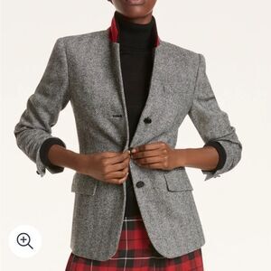 Brooks Brothers Wool Herringbone Elbow Patch Blazer | Size 2